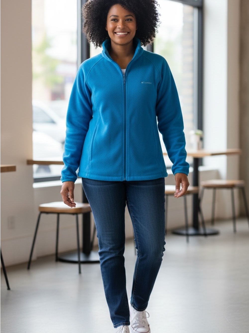 Columbia Women’s 2X Blue Full Zip Fleece Jacket